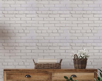 Urban Loft - Whitewashed Brick Wallpaper - Peel and Stick / Traditional Options