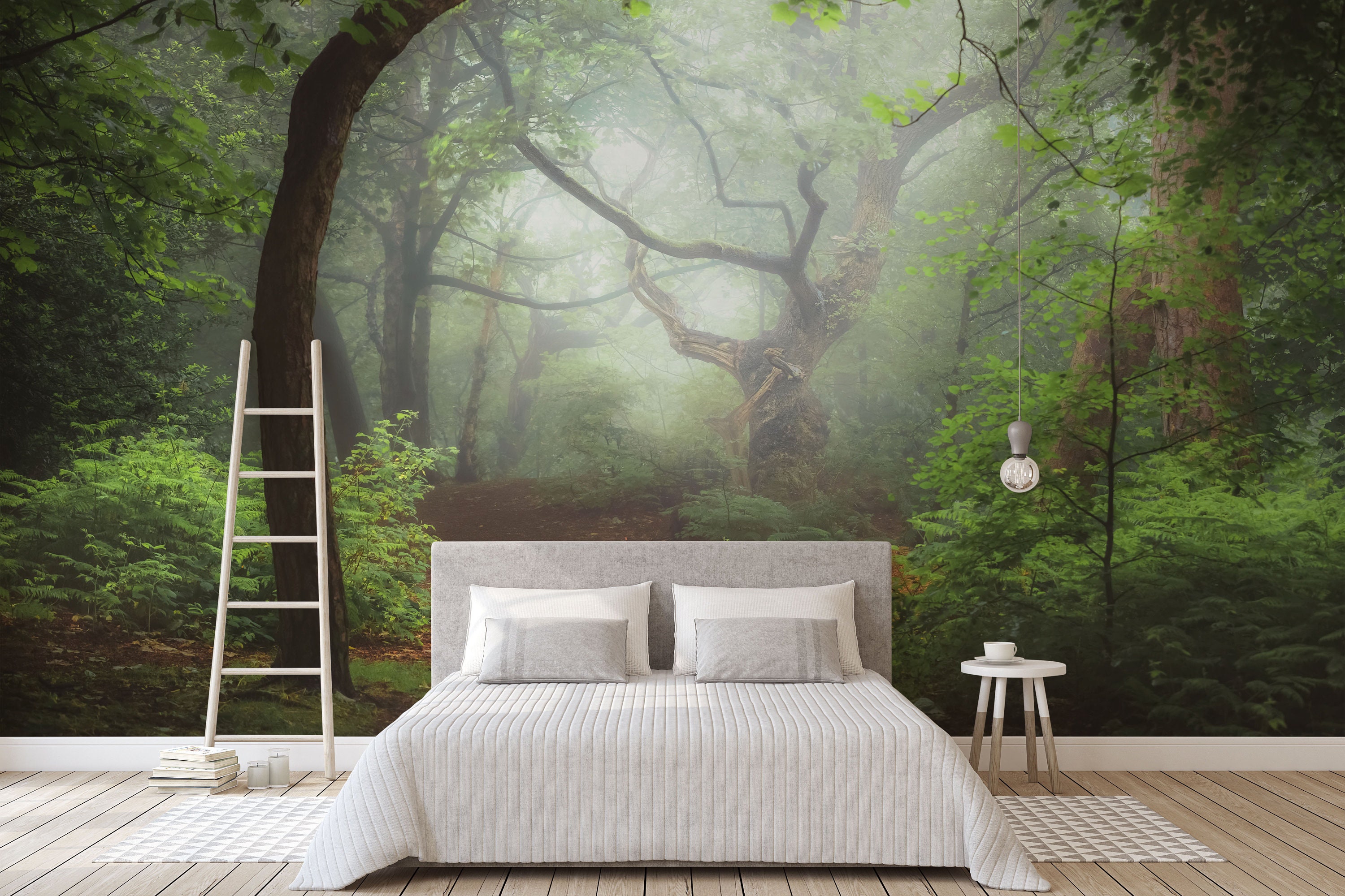 Forest and Tree Wallpaper  Misty woodland slender branches