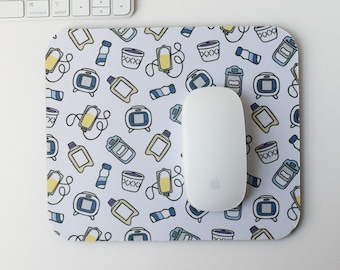 Clinical Dietitian Doodles Mouse Pad | Registered Dietitian Office Decor | RD Day Gift