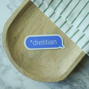 Dietitian Typo Correction Sticker | Dietitian Gift | Funny RD Decal | Not Dietician