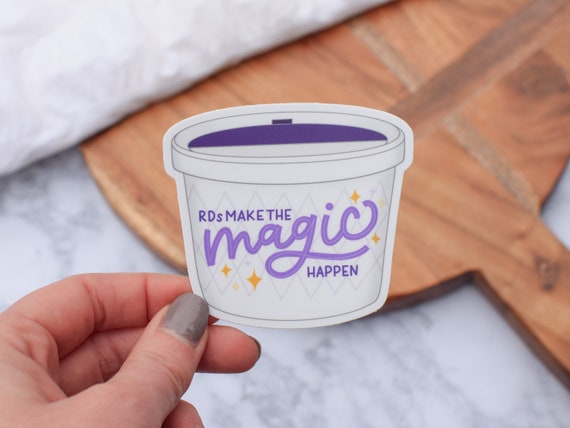 RDs Make the Magic Happen | Registered Dietitian Waterproof Sticker | Decal | Clinical RD Gift | RD Day Idea