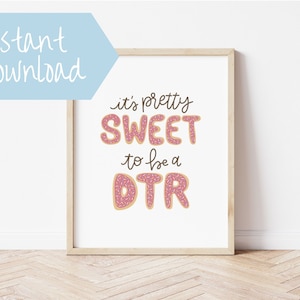 It&#39;s Pretty Sweet to be a DTR Printable Art | Instant Digital Download | Nutrition Office Decor | Clinical Registered Dietitian Tech Gift