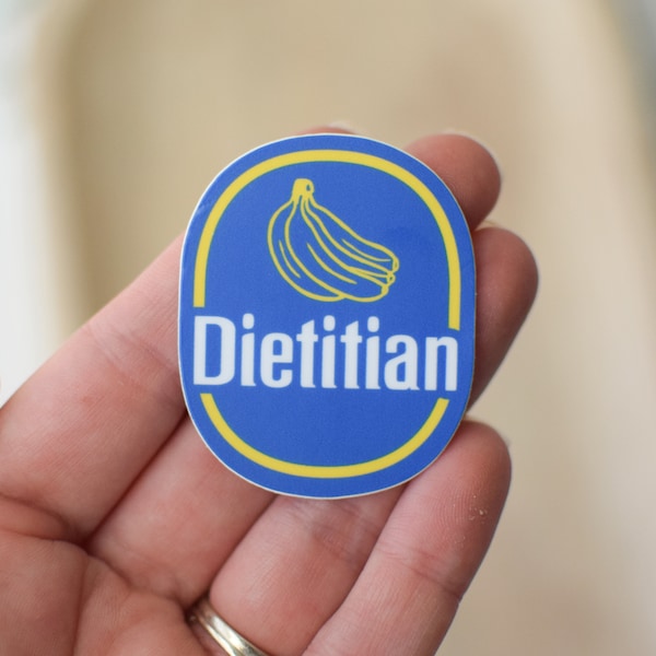 Banana Dietitian Sticker | Waterproof Sticker | Funny Dietitian Decal | Clinical RD Gift | RD Day Idea