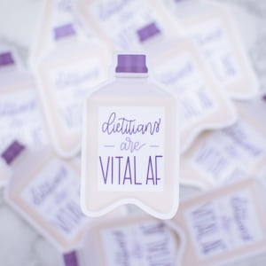 Dietitians Are Vital AF | Registered Dietitian Waterproof Sticker | Decal | Clinical RD Gift | Nutrition Stocking Stuffer 画像 3