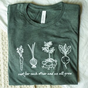 Root For Each Other and We All Grow | Unisex Jersey Short Sleeve Tee | Registered Dietitian T-Shirt | Vegetarian Gift | Plant Based