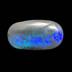 Australian Blue Fire Opal Cabochon: Oval Gemstone for Jewelry Making (22.25X12.38mm, 6.55 Carat)