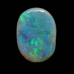 Australian Opal Cabochon: Natural Blue Fire Gemstone, 6.10 Carat