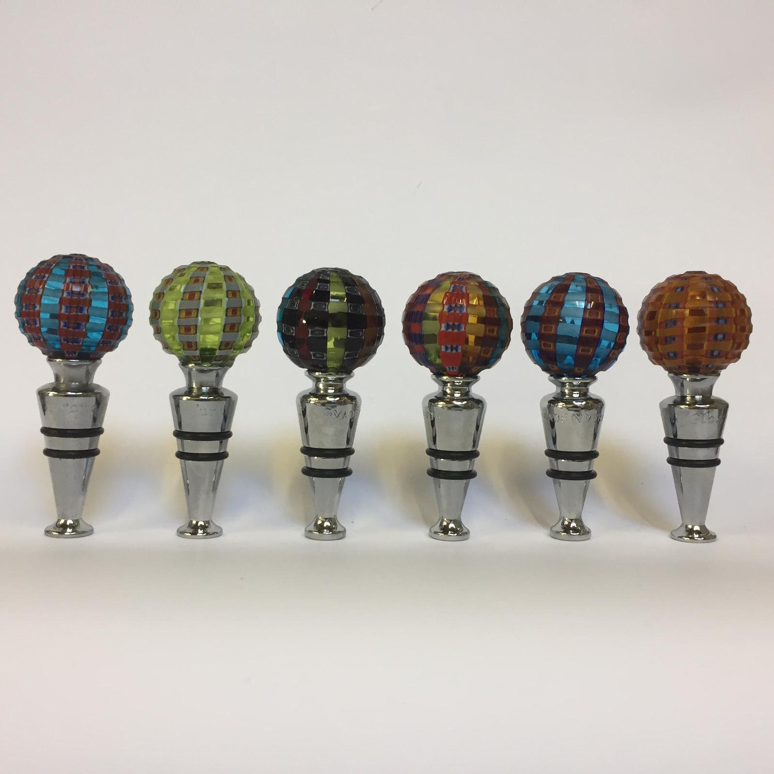 Murano Glass Caps Murano Glass Wine Stoppers Etsy