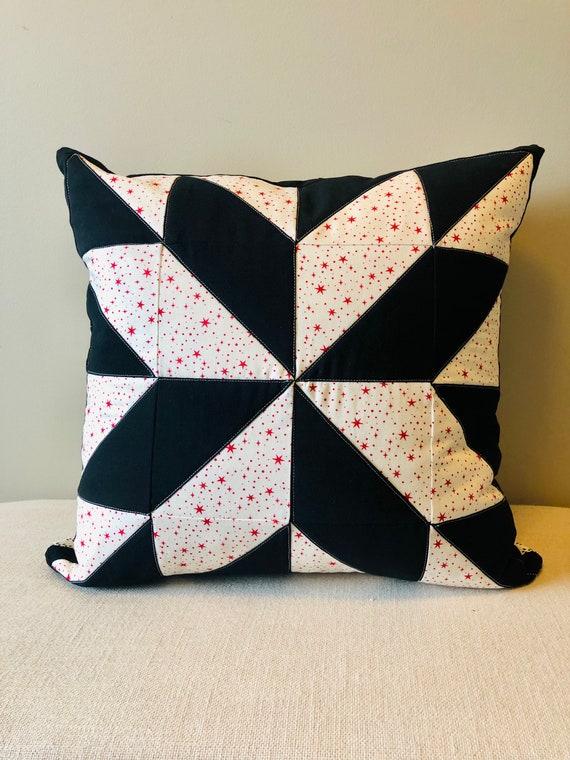 Pillow Cover Patchwork Quilted Throw Pillow Pillow Case Etsy