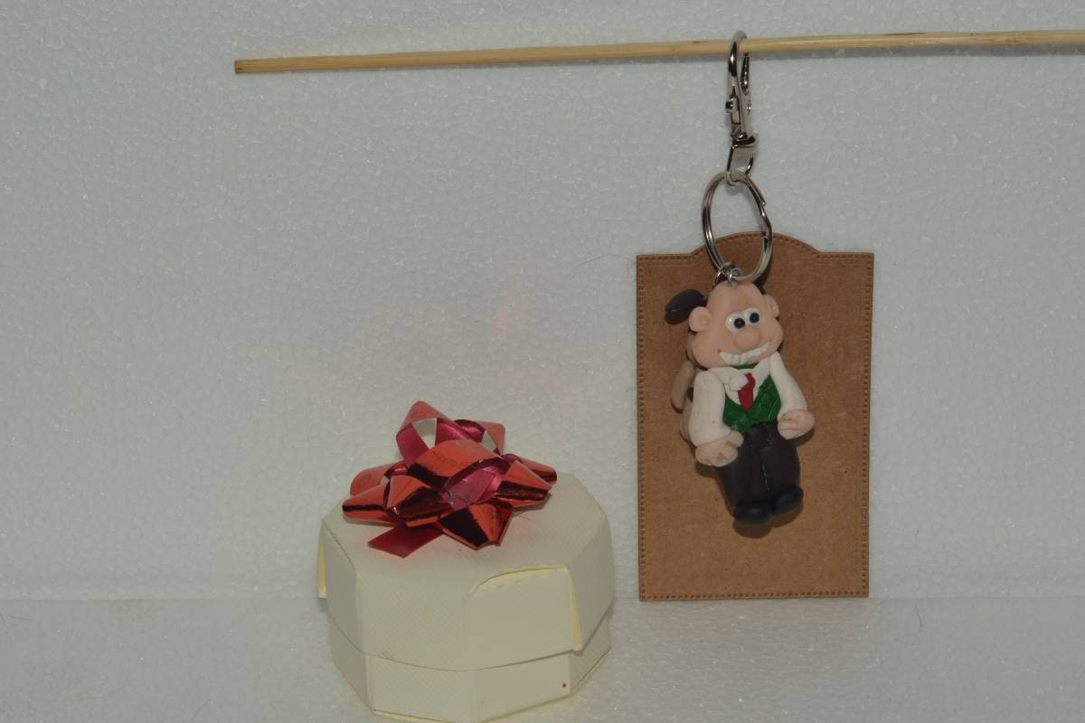 Handmade Wallace and Gromit Inspired Keyring Etsy UK