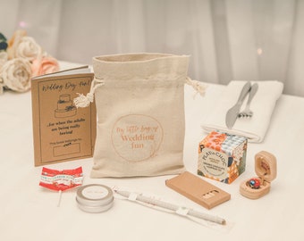 Kids wedding activity bag - eco friendly toys and treats