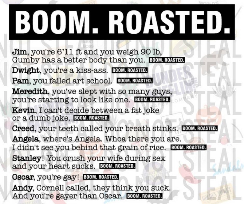 The Office Boom Roasted Tumbler Etsy