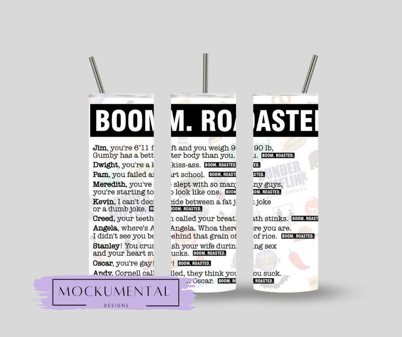 The Office Boom Roasted Tumbler Etsy