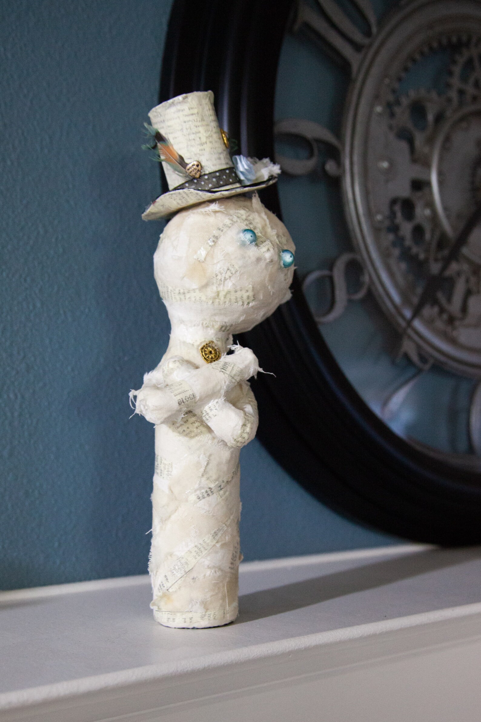 Steampunk Mummy Paper Mache Mummy Halloween Décor Etsy