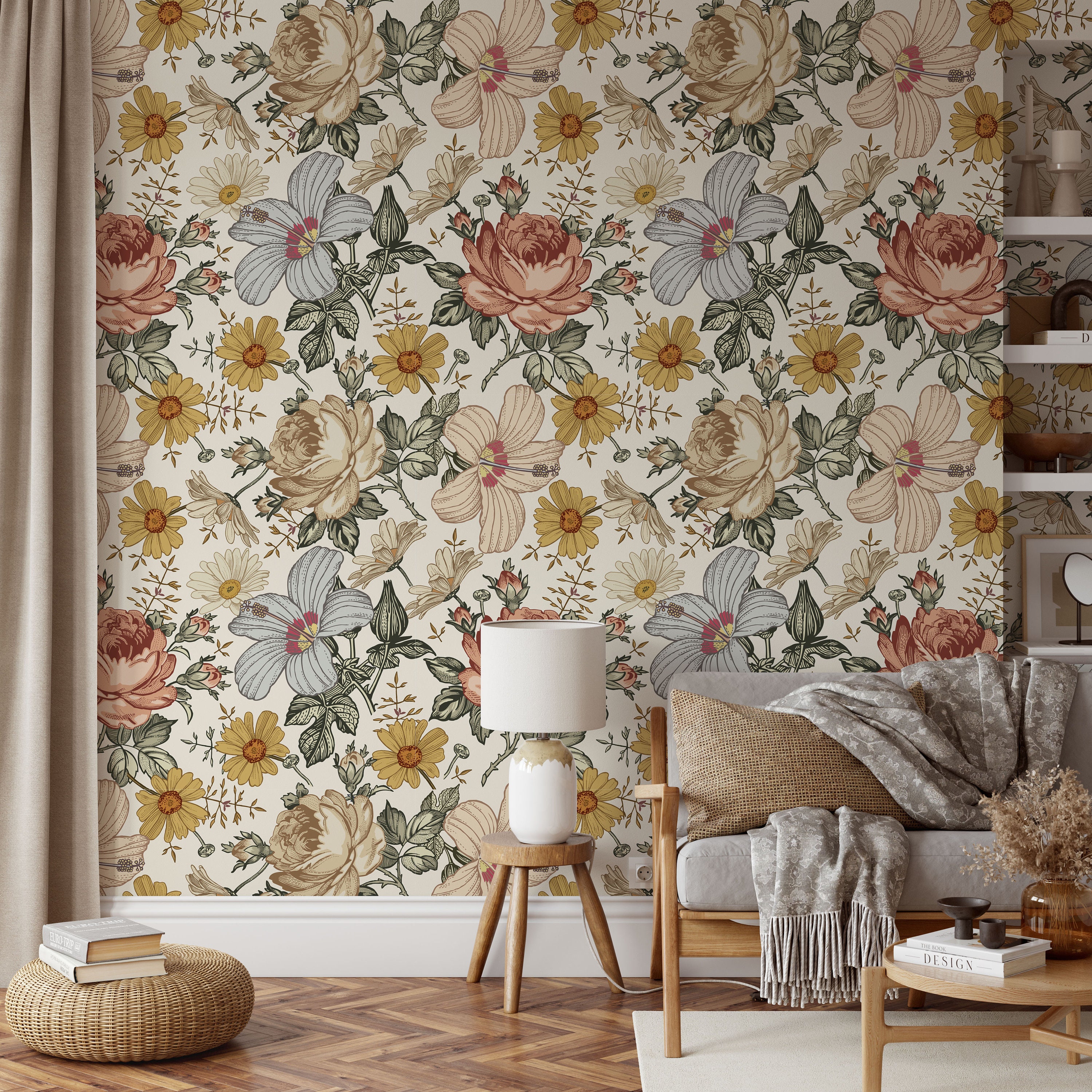 Vintage Flower Wallpaper  About Murals