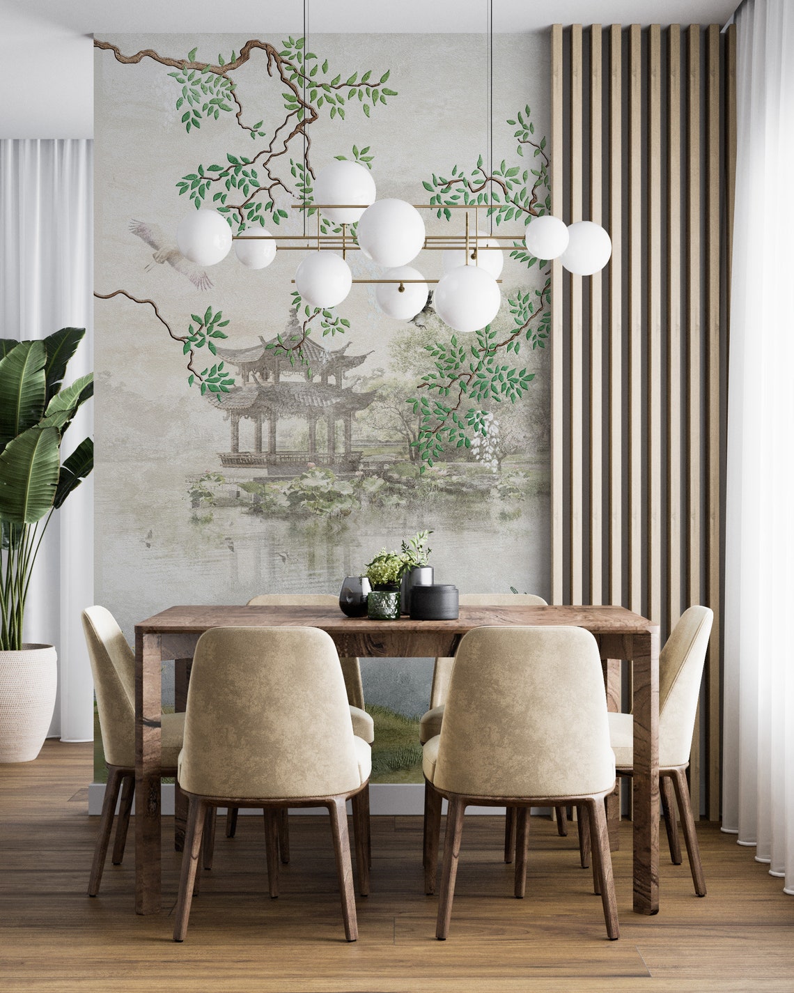 Chinoiserie Wallpaper Peel and Stick Wallpaper Wall Mural Wall | Etsy