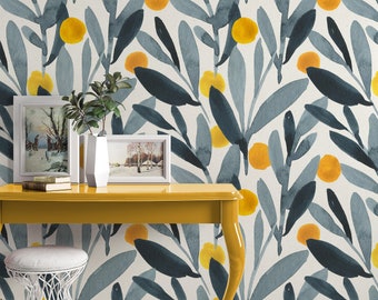 Peel and Stick Wallpaper Self adhesive Wall Paper Elegant Wallpaper Scandinavian Aquarelle Wallpaper Colorful Wallpaper Boho Wallpaper