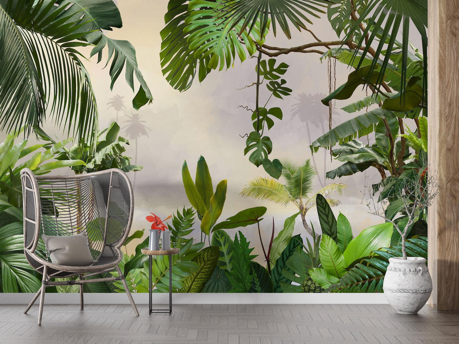 Peel and Stick Rainforest Wallpaper Tropical Forest Wall Mural Jungle ...