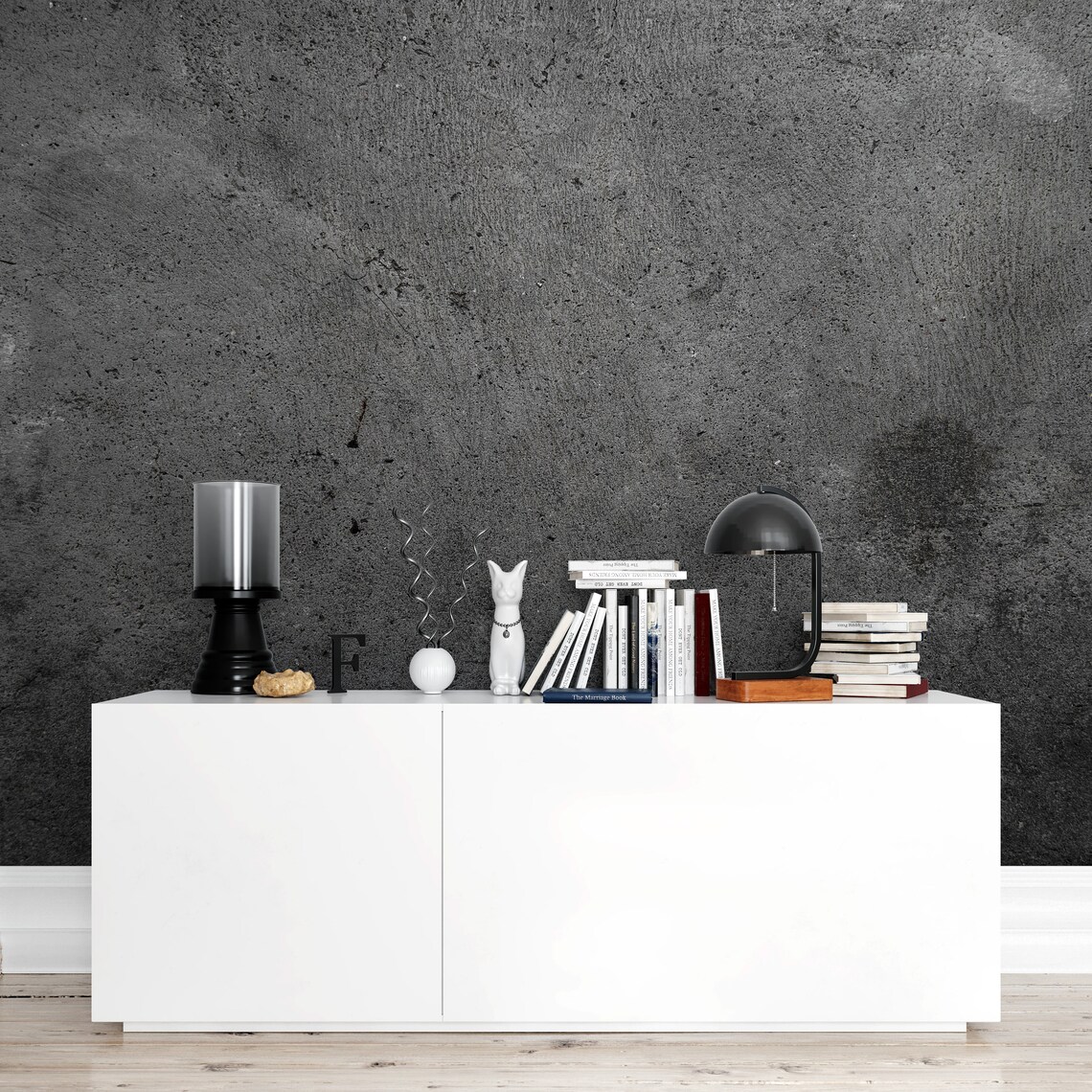 Peel and Stick Wallpaper Concrete Wallpaper Adhesive Modern Etsy