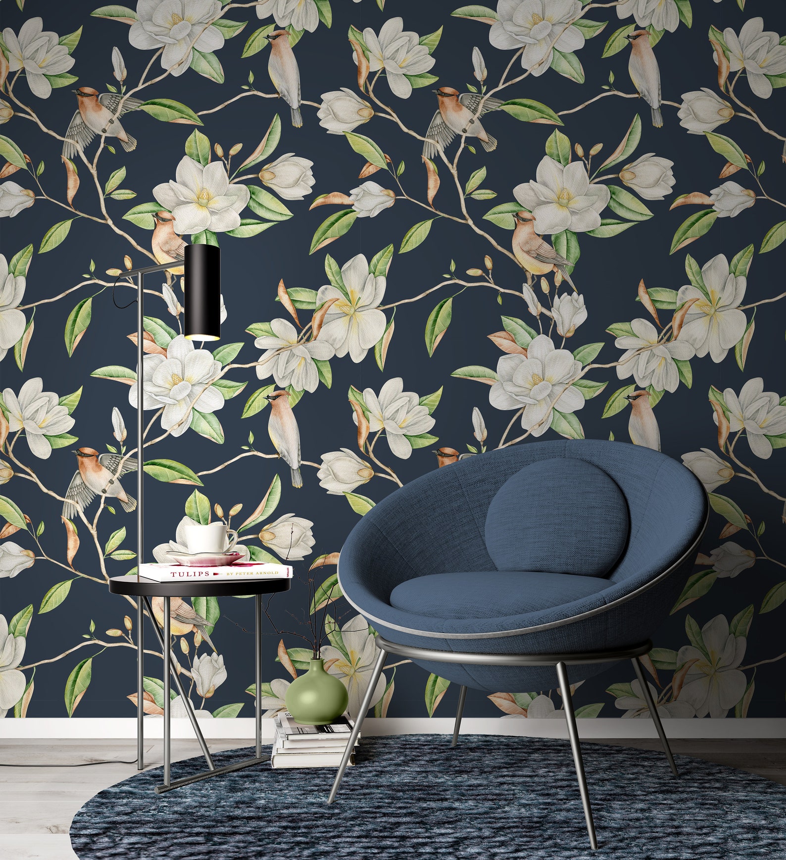 Peel Stick Wallpaper Bathroom Wallpaper Birds Wallpaper Etsy Canada