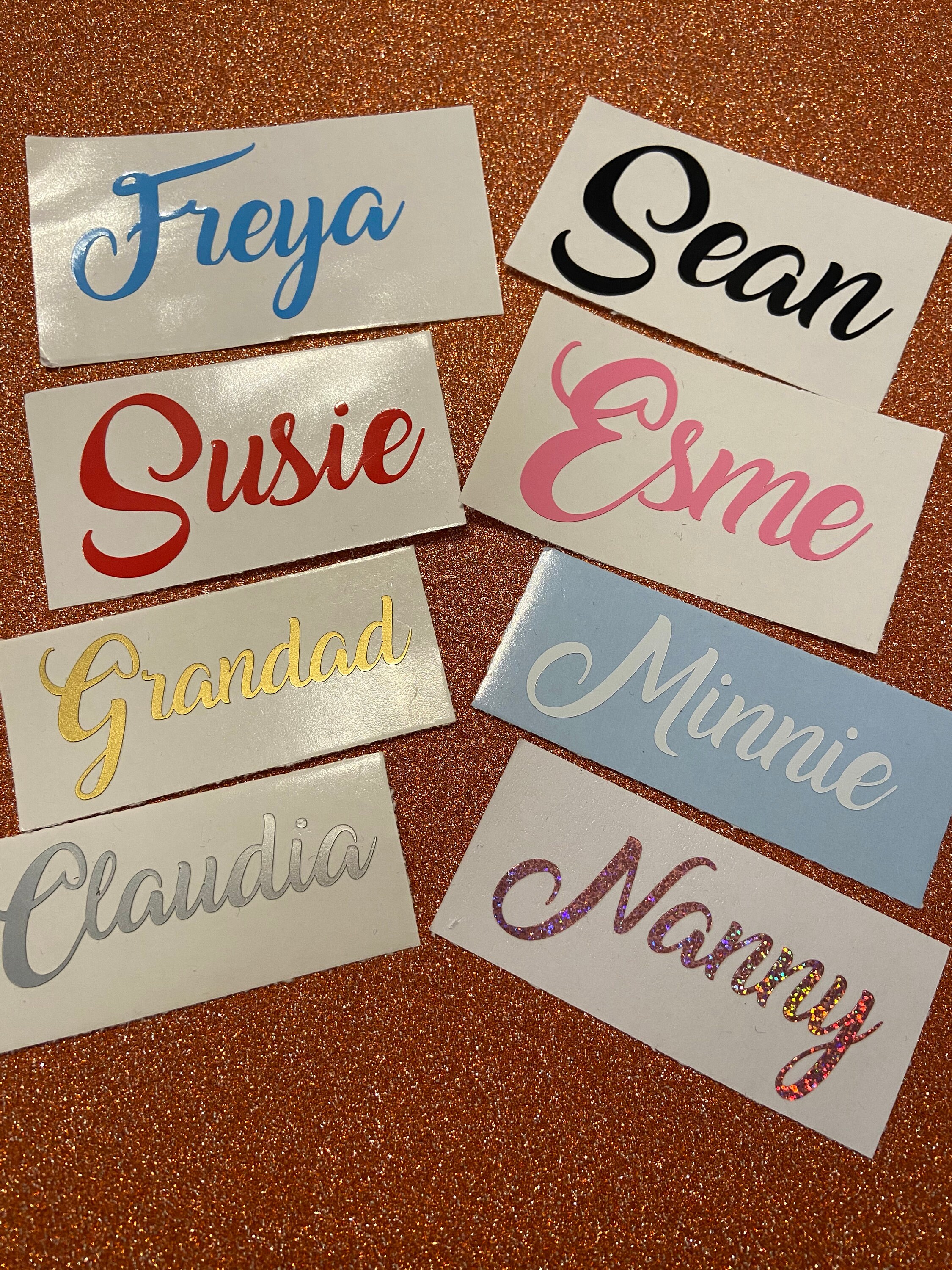 Custom Name Vinyl Stickers sized for 80mm baubles Etsy