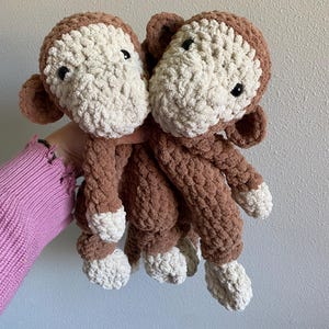 Monkey Lovey | Monkey Snuggler | Crochet Animals | Soft crochet animals | Monkey toy for kids | Baby Shower Gifts | Handmade Gifts