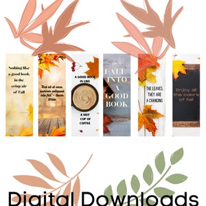 6 Beautiful Fall Bookmarks