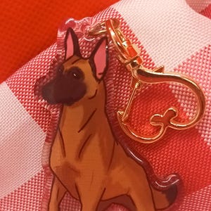 Belgian Malinois Dog Breed Keychain | Dog Mom Present
