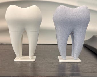 Business Card Holder Personalized – Custom Dental Office Desk Decor for Dentists & Hygienists – 3D Printed Tooth Stand.