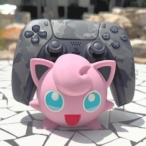 Jigglypuf Controller Stand 3D Printed PS5, Nintendo switch, Xbox Holder – Desk Organizer Gamers & Fans decor