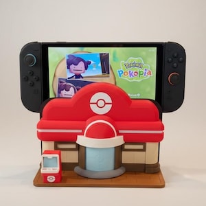 Pokopia Center Nintendo Switch 2 Dock Holder, 3D Printed Switch Stand, Gaming Dock Station, Pokmon Display, Gamer Gift, Console Stan