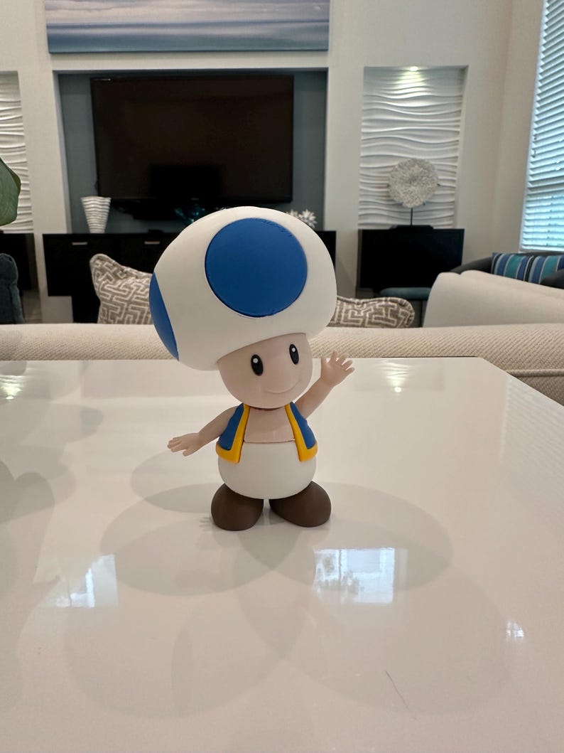 Toad Figurine – Mario Bros Inspired Character | 3D Printed Toy | Gamer ...