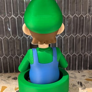 Luigi’s Mansion Light Holder lamp – Luigi Night Light 3D Printed | Mario Bedroom Decor, Gamer Room Lamp, Gift for Nintendo Fans image 9