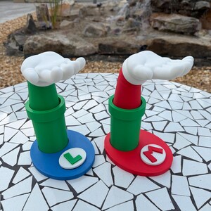 Mario or Luigi Headphone Stand – Super Mario Headset Holder 3D Printed | Gamer Desk Accessory, Switch Gaming Room Decor, Gift for Gamers 画像 17