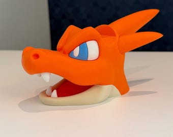 Charizard inspired Controller Holder | Pokemon Controller Stand | Nintendo Controller Holder PS5 Xbox Gaming Desk Organizer | 3D Printed
