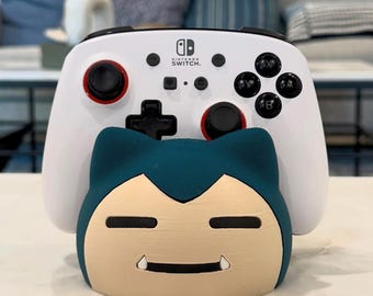 Snorlax Inspired Controller Stand for PS5 & Nintendo Switch | Gamer Desk Decor | Cute Anime Gaming Setup Gift