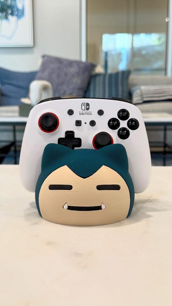 Snorlax Inspired Controller Stand for PS5 & Nintendo Switch | Gamer Desk Decor | Cute Anime Gaming Setup Gift