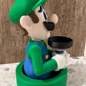 Luigi’s Mansion Light Holder lamp – Luigi Night Light 3D Printed | Mario Bedroom Decor, Gamer Room Lamp, Gift for Nintendo Fans image 17