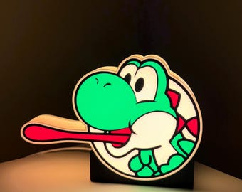 Yoshi LED Lamp – USB Gaming Night Light | 3D Printed Nintendo Decor | Anime Desk Light for Gamers | Unique Gift for Kids & Fans