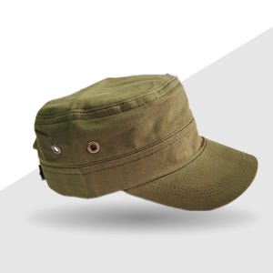 Fidel Cadet Cap,Military Cap,Castro Cap,Army Style Hat,Hunting Style Cap,Travel hat,Camp hike fish,Adjustable unisex