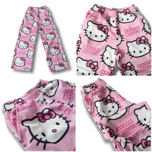 Y2K Hello Kitty Cat Wide Leg Sweatpants,kawaii Pyjama,cartoon Bottom ...