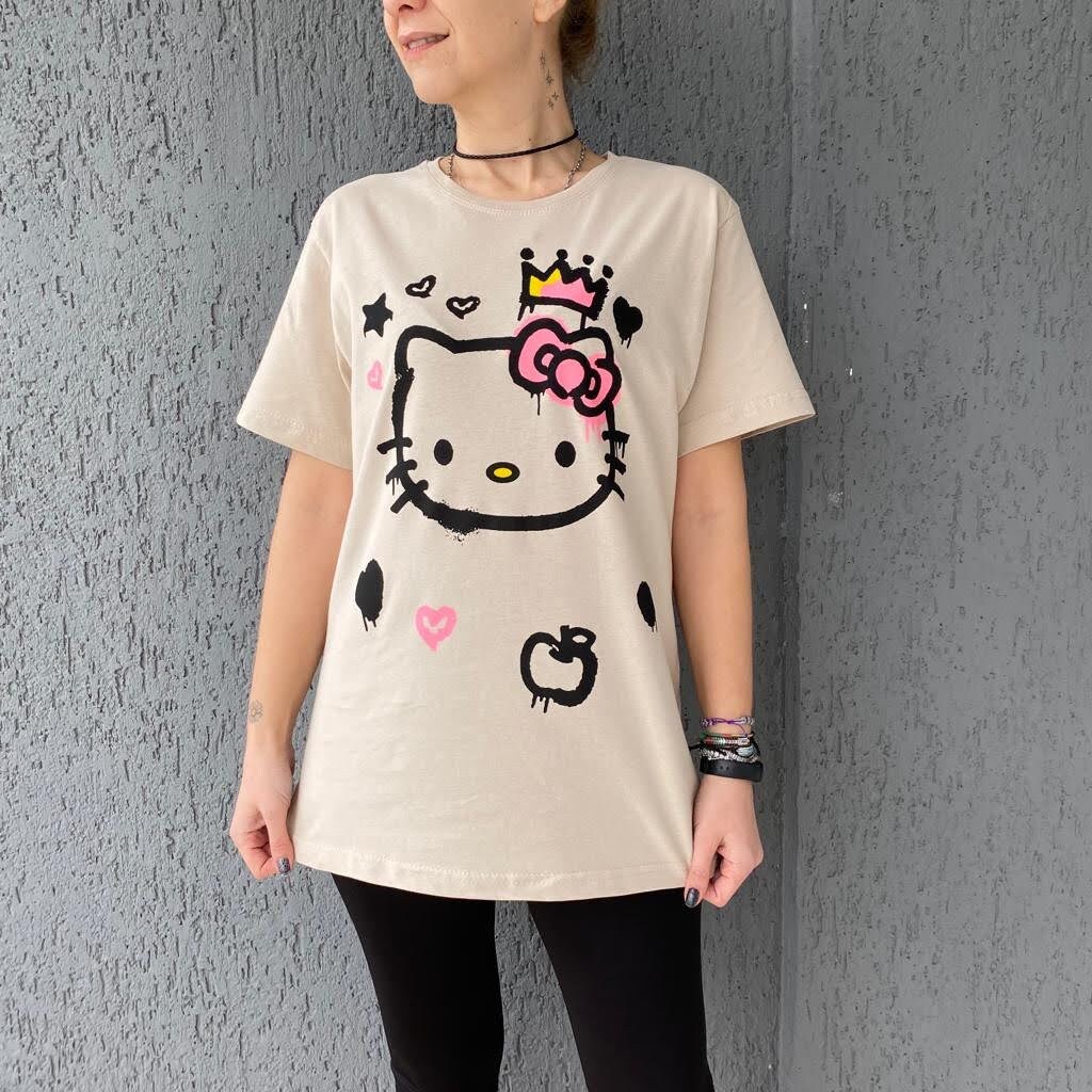 Kawaii Cartoon Kitty Tshirtharajuku Clothingalternative - Etsy