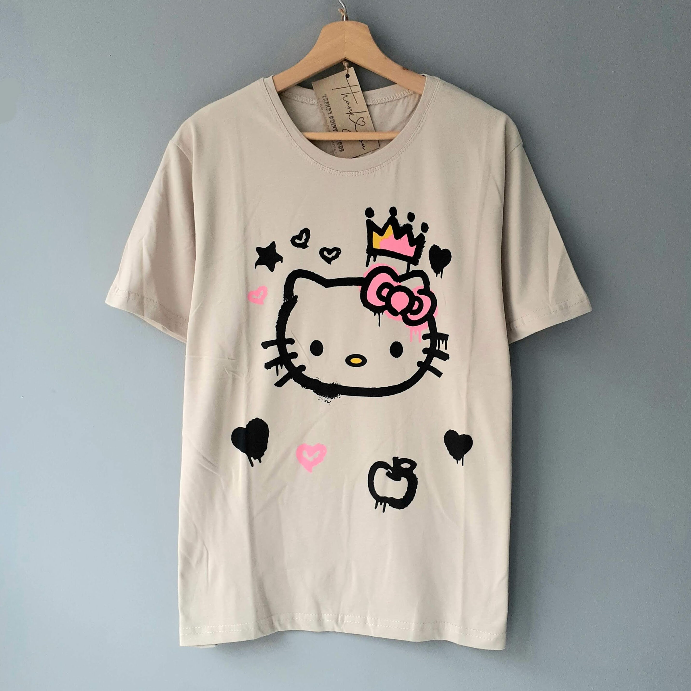 Kawaii Cartoon Kitty Tshirtharajuku Clothingalternative - Etsy