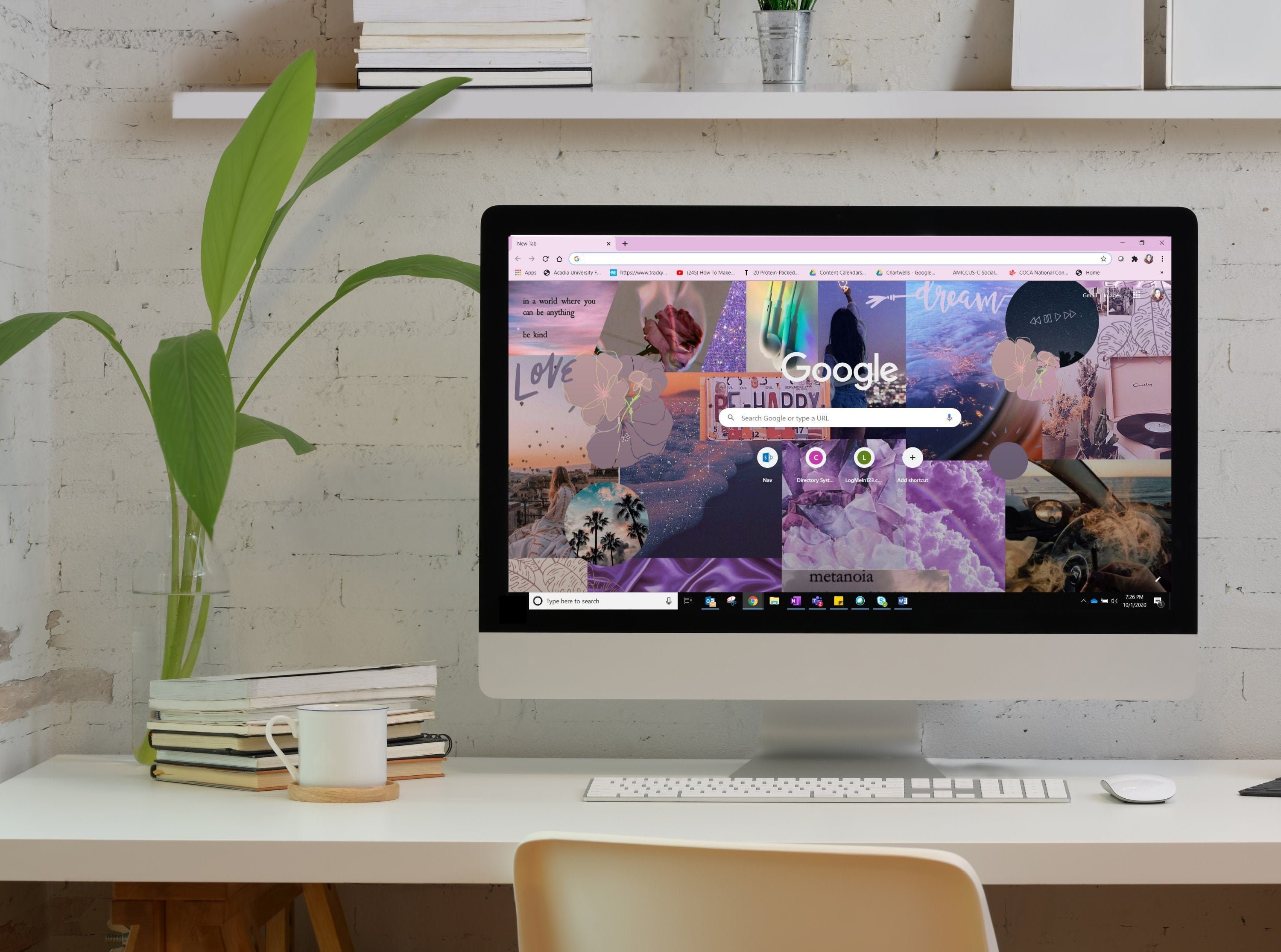 Purple Laptop Desktop Wallpaper Google Custom Design Mac - Etsy