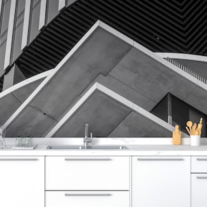 Abstract wallpaper with architecture lines, modern | peel and stick, self adhesive, wall mural, removable wallpaper, wall decor