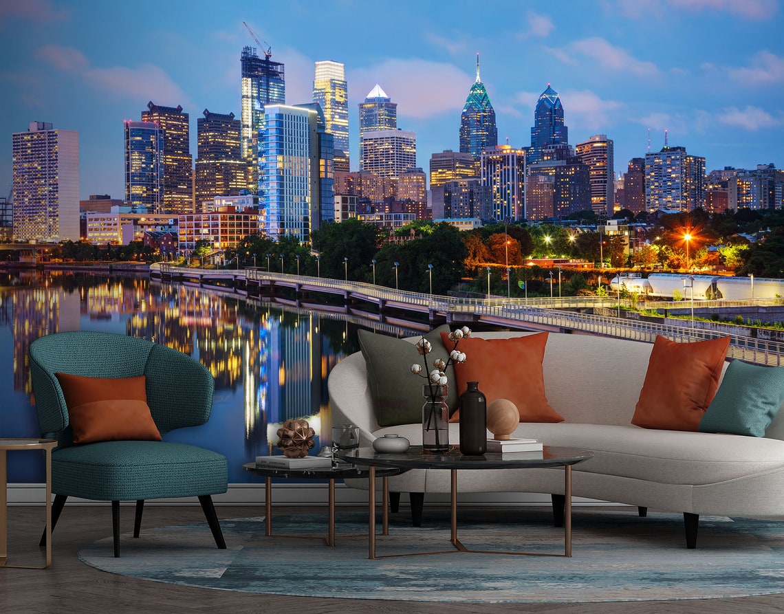 Vivid Paint Night Philly Wallpaper for Your Screen Vivid Paint Night Philly Wallpaper for Your Screen