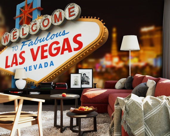 Fabulous Wallpaper With Las Vegas Sign Nevada Peel and 