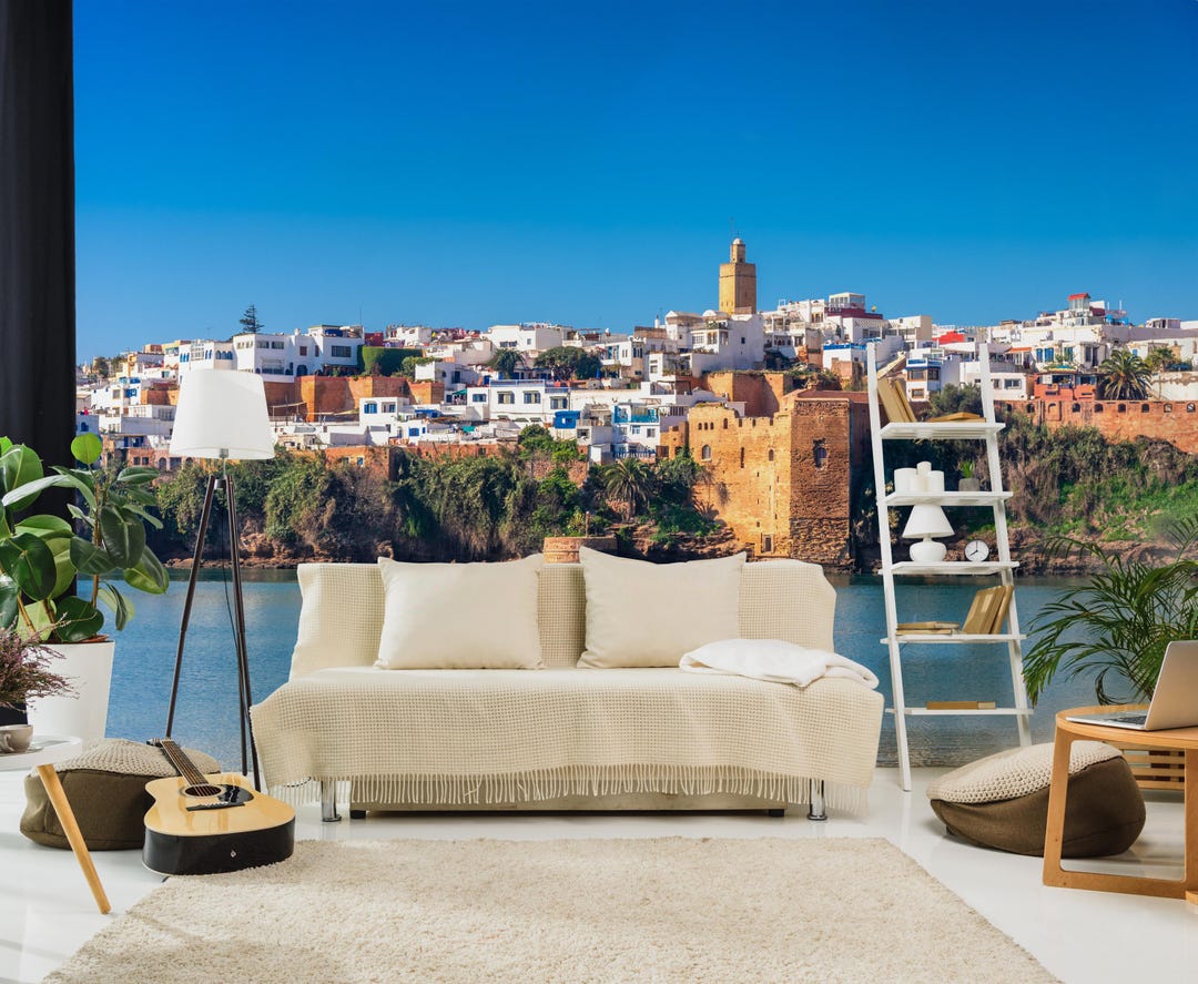 kasbah-of-udayas-fortress-wallpaper-rabat-morocco-wall-mural-peel-and