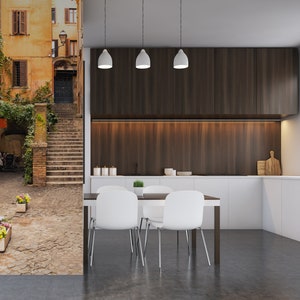 Romantic Alley in Old Part of Rome, Italy, 3D Effect Wallpaper Peel and