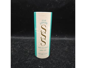 Vtg Avon Skin So Soft Original Powder Satin Talc Body Powder 3 oz 1987 NOS Disc.